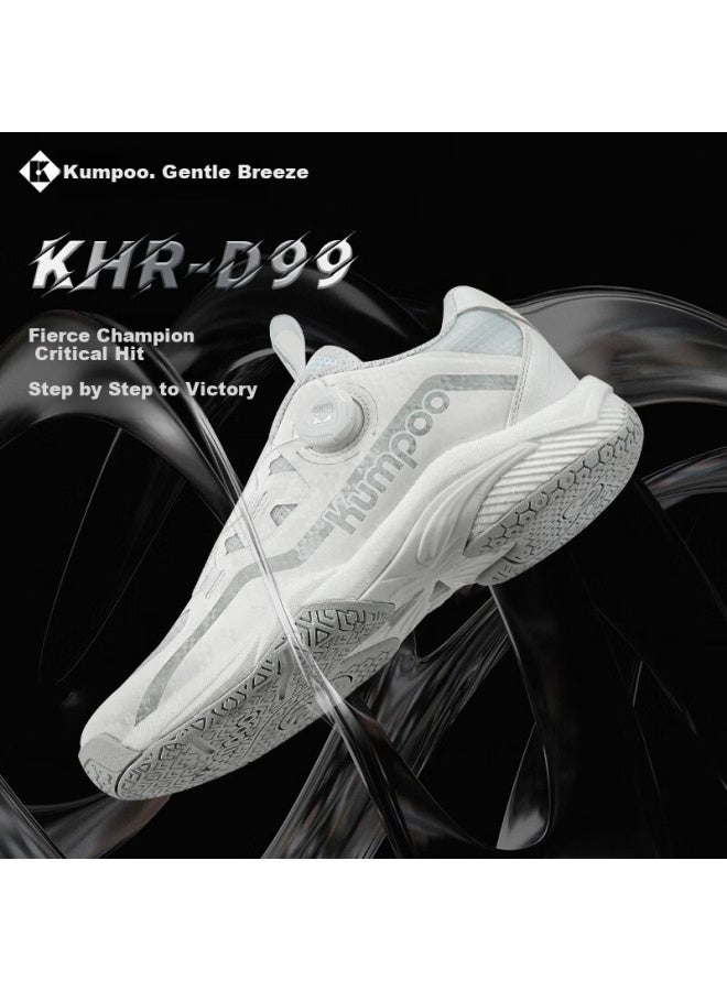 Kumpoo Featherweight Badminton Shoes Shunyin D99 Anti-twist Shock Absorption Non-slip Button Lace Uni White Size 36 - Image 1