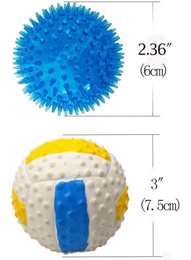 Dog Balls, 3 Pcs Dog Squeaky Balls Tug And Fetch Toys For Small Medium Large Dogs | Squeaky Toy Balls - Image 2