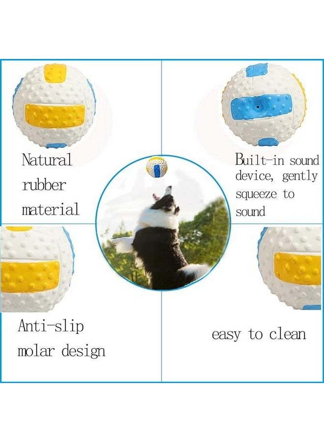 Dog Balls, 3 Pcs Dog Squeaky Balls Tug And Fetch Toys For Small Medium Large Dogs | Squeaky Toy Balls - Image 3