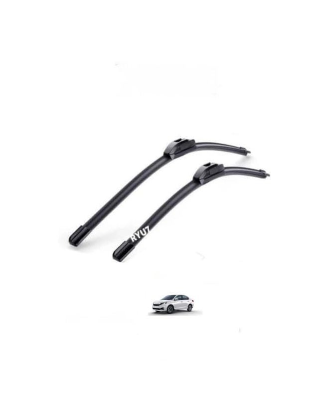 RYU7 Store RYU7® All Season Frameless/Soft Wiper Blades Fits For Honda Amaze allroad 22"/550mm+16"/400mm(Pack of 2) - Image 1