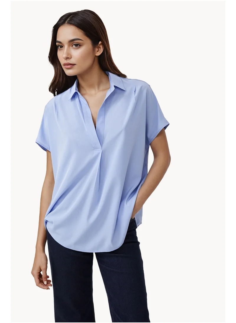 فرنش كونكشن V Neck Regular Polyester Blouse