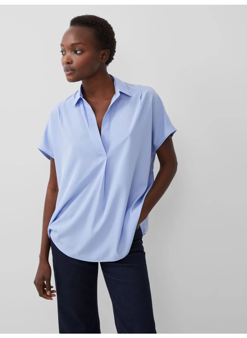 فرنش كونكشن V Neck Regular Polyester Blouse