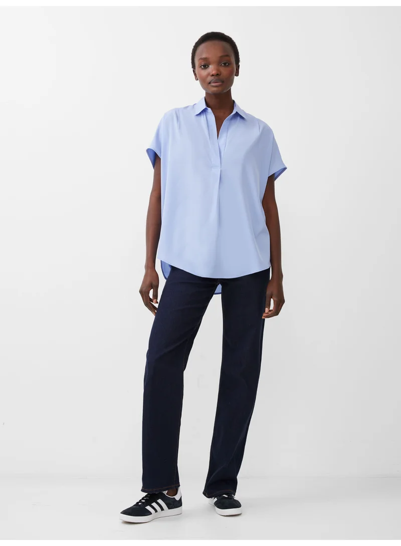 French Connection Crepe Light Short Sleeve Blouse