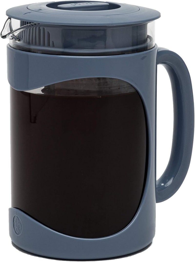 Primula Burke Deluxe Cold Brew Iced Coffee Maker, Comfort Grip Handle, Durable Glass Carafe, Removable Mesh Filter, Perfect 6 Cup Size, Dishwasher Safe, 1.6 qt, Blue - Image 1