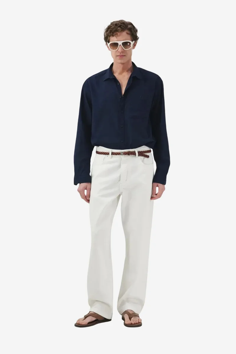 GIESTO Mid Waist Straight Leg Denim Jeans
