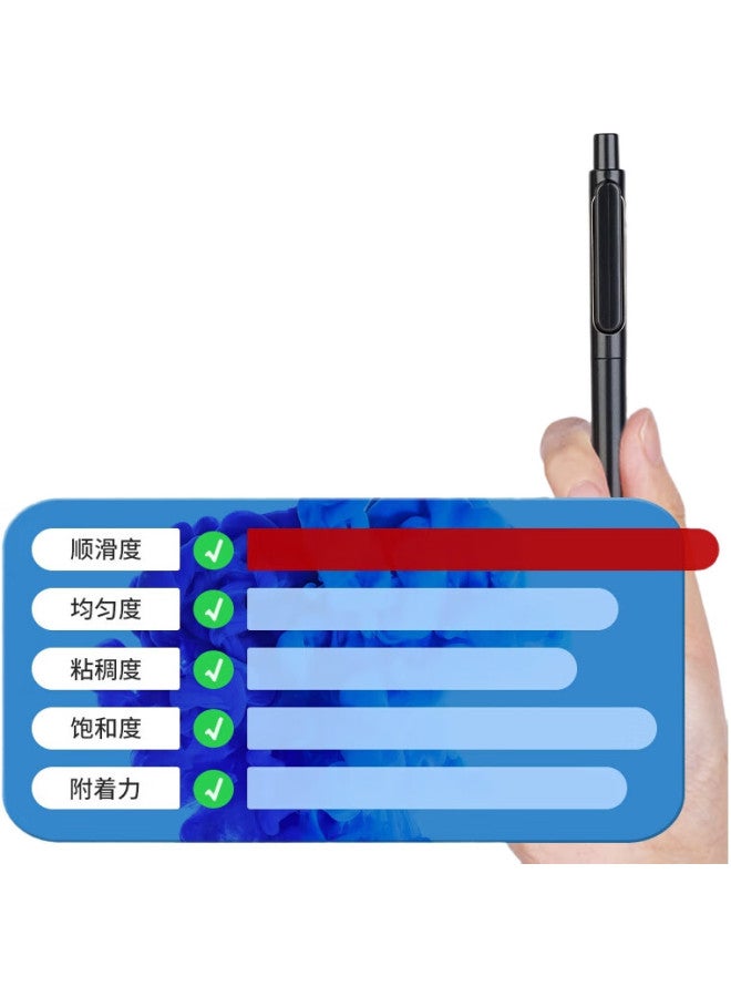 Deli Smooth Retractable Gel Pen, 0.5Mm Bullet Tip, Metal Spray Paint Finish, Black, 12 Pens/Box, A12 - Image 2