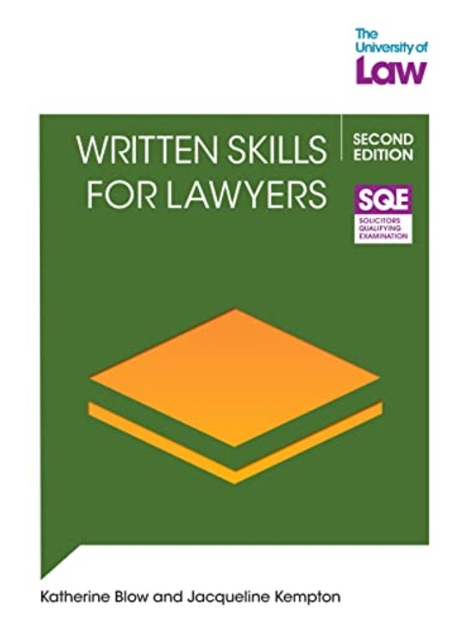 Sqe2 Written Skills For Lawyers 2E 