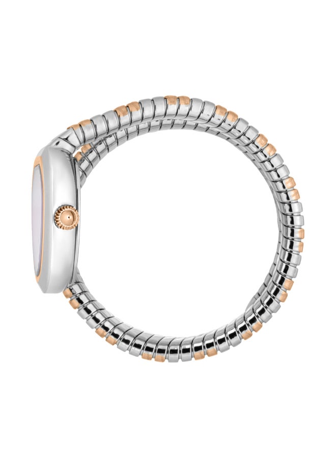 Just Cavalli ساعة جاست كافالي النسائية أفيرسا كوارتز بمينا فضية ثنائية اللون - JC1L222M0065 - Image 2