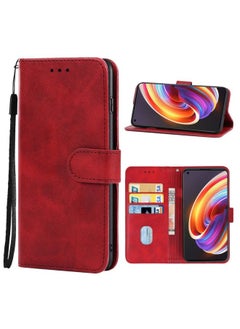 HuHa Case Cover For Realme X7 / Realme Q2 Pro Leather Phone Case Red 