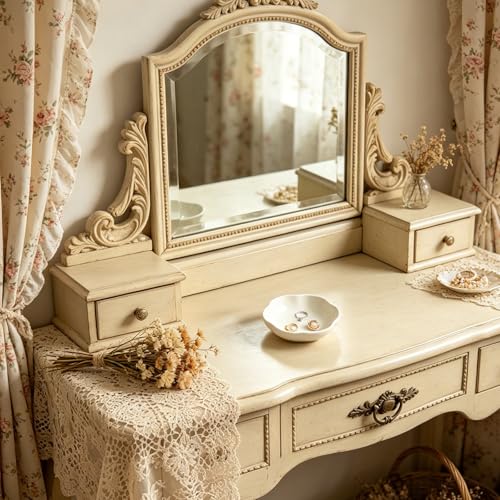 zerokyclan Ceramic Jewelry Tray Ring Holder Dish Floral Trinket Bowl for Women Girls Jewelry Organizer for Vanity Dresser Decor Wedding Birthday Gift for Her (white) - Image 4