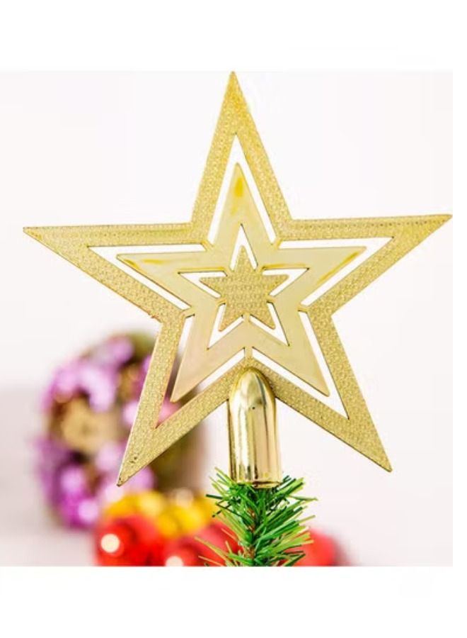 أكاليكس شجرة أعلى الديكور نجمة الذهب 19 سنتيمتر - Image 2