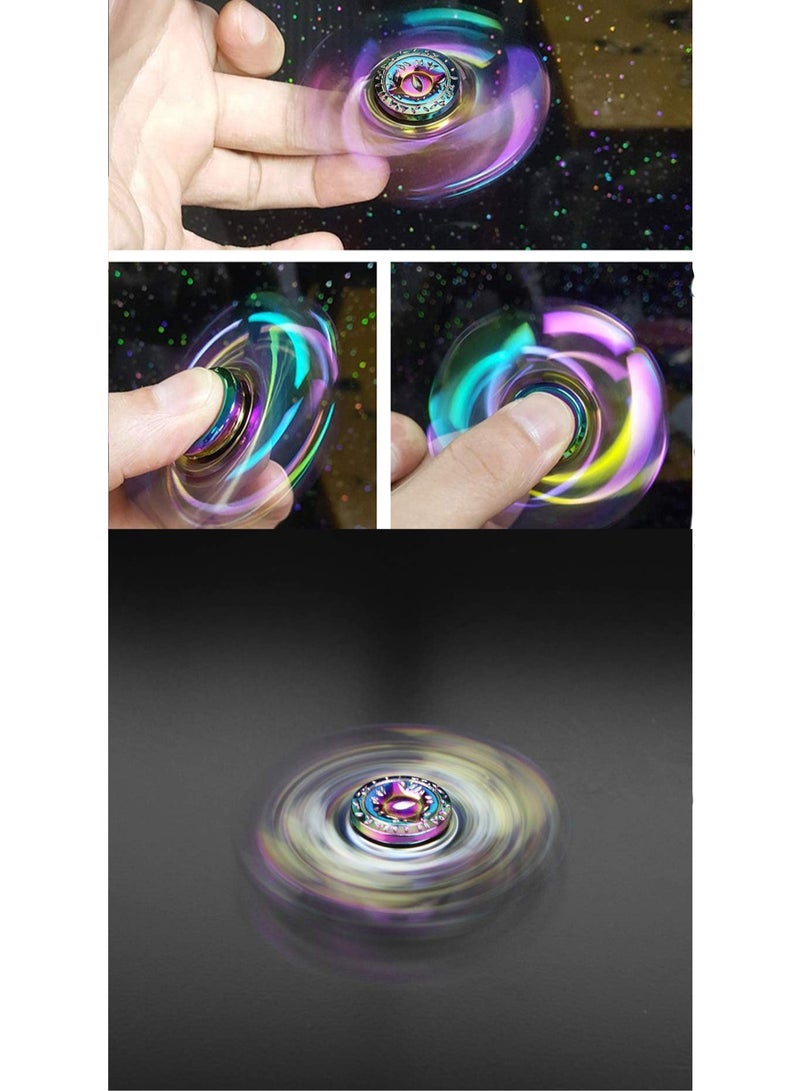 Two-Head Mechanical Pioneer Fidget Spinner To Reduce Stress And Anxiety, Finger Spinner Metal Focus Stainless Steel, Eliminate Boredom For Kids Adults, Birthday Gift (Rainbow Color) - Image 4