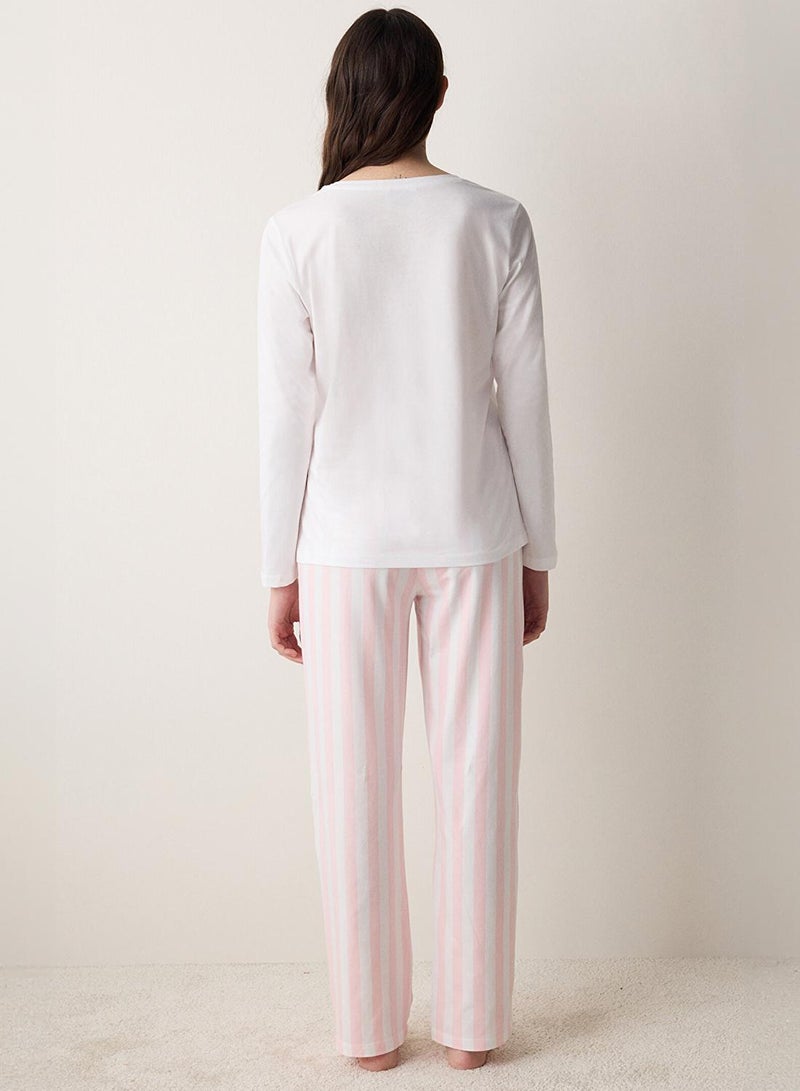 بنتي طقم بيجامة ليمون وردي - Image 5