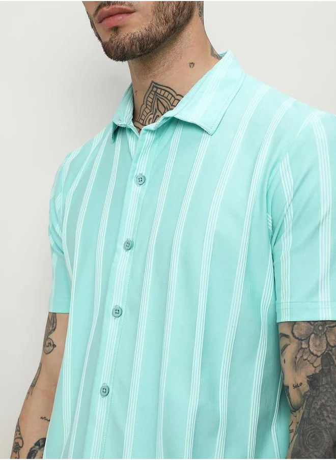 Campus Sutra Striped Regular Fit Shirt