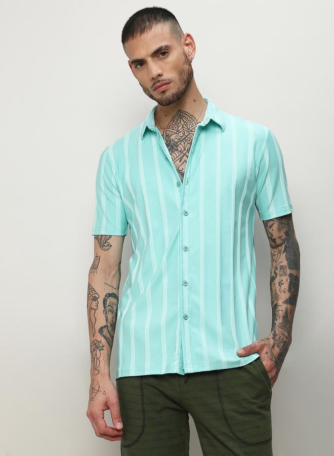 كامبوس سوترا قميص كامبس سوترا مخطط بقصة عادية - Image 1