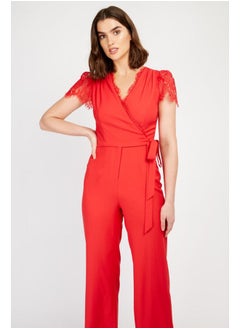 Little Mistress Trim Wrap Jumpsuit  - Image 2