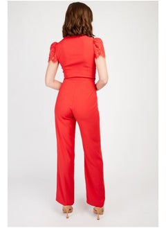 Little Mistress Trim Wrap Jumpsuit  - Image 4