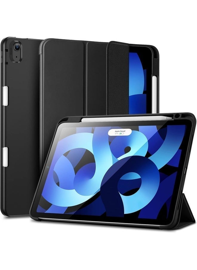 2024 iPad Air 13 Inch (M2) Case – Black Trifold Stand Smart Cover with Auto Wake, Pencil Holder, and Soft TPU Back - Image 1