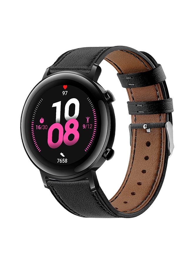 Perfii Stylish Replacement Band For Huawei Watch GT/GT 2 42mm Black