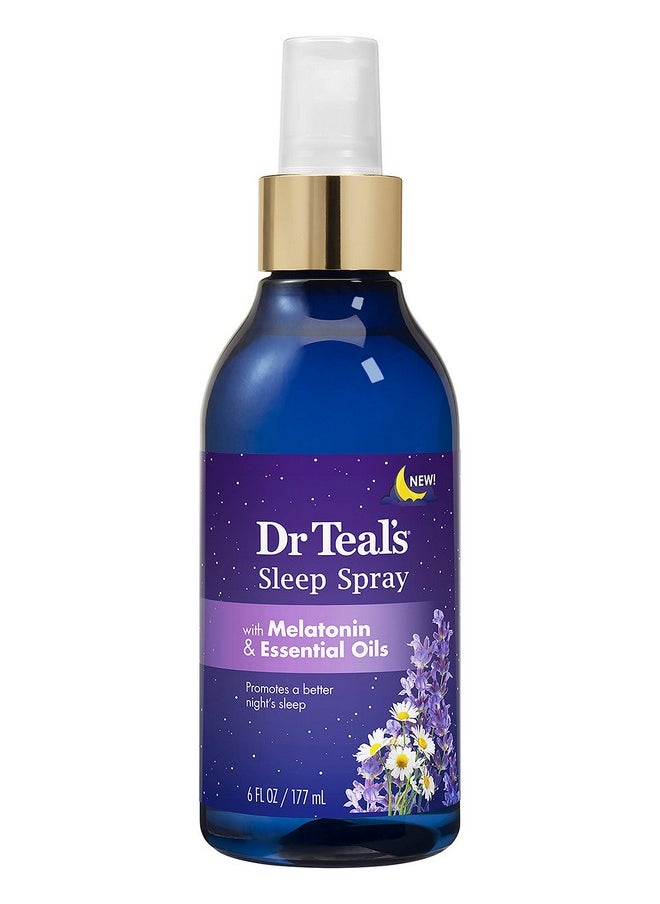 Dr Teal's Dr. Teal's Sleep Spray with Melatonin & Essential Oils (1 Bottle, 6 fl oz) - Nighttime Therapy Formula with Chamomile & Lavender - Relieves the Mind from Daily Stress & Promotes a Better Nights Sleep  - Image 1