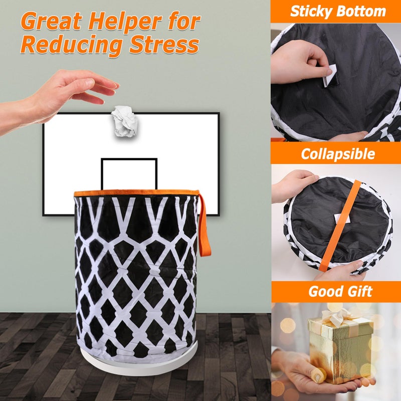 Choicy Trash Can Basketball Hoop, Collapsible Wastebasket Hoop, Basketball Trash Can for Home, Office, Kitchen, Room, Party, Gym, Outdoor - Image 4