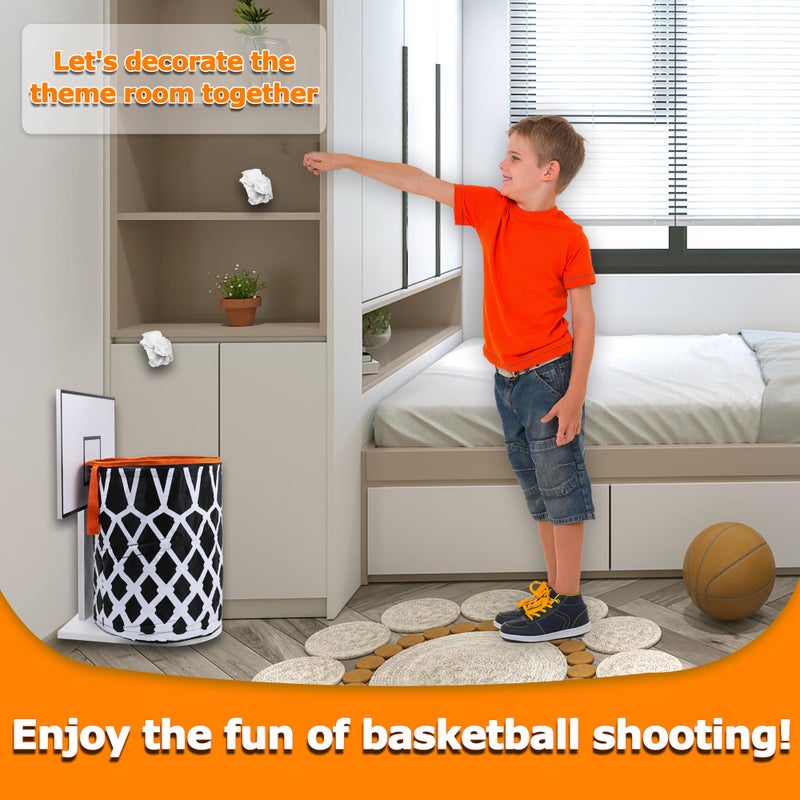 Choicy Trash Can Basketball Hoop, Collapsible Wastebasket Hoop, Basketball Trash Can for Home, Office, Kitchen, Room, Party, Gym, Outdoor - Image 5
