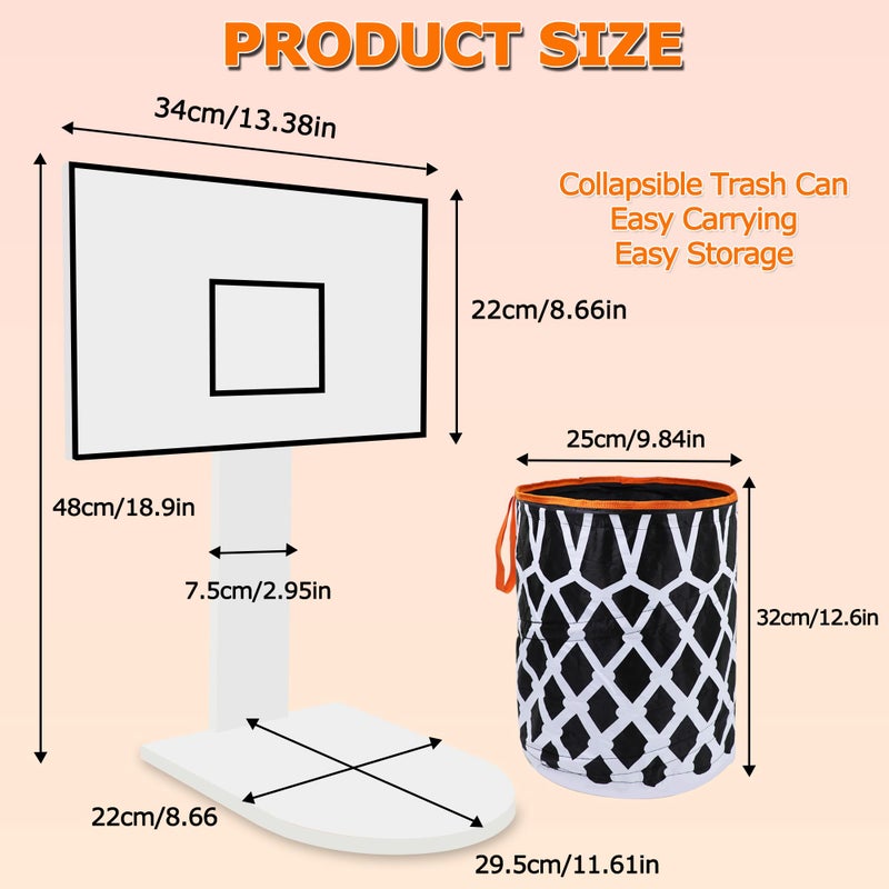 Choicy Trash Can Basketball Hoop, Collapsible Wastebasket Hoop, Basketball Trash Can for Home, Office, Kitchen, Room, Party, Gym, Outdoor - Image 3