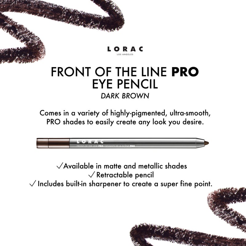 LORAC Front of the Line Pro Eye Pencil, Dark Brown, 0.012 Ounce (Pack of 1) - Image 2