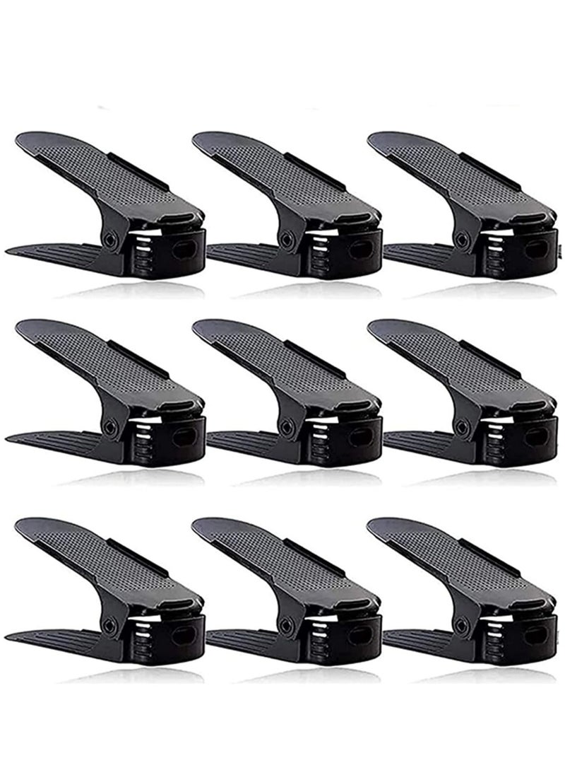 Cool Baby Set Of 9Pcs Black Shoe Slots Organizer Display Rack Space Saver Shoe Rack Holder  - Image 1