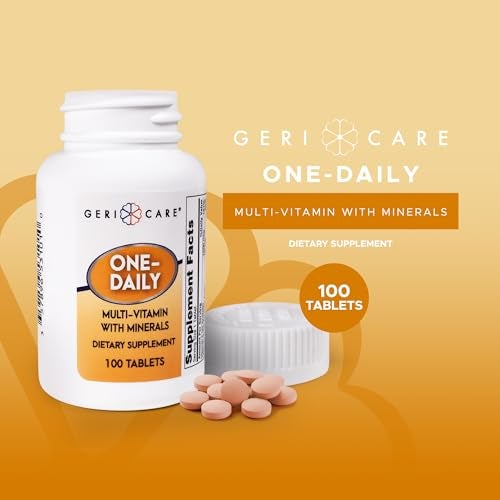 GeriCare One-Daily Multivitamins with Minerals for Men & Women (100 Tablets) by GeriCare| High-Potency Multi-Vitamin & Multimineral Dietary Supplement for Immunity, Energy| Complete Daily Nutritional Support - Image 2