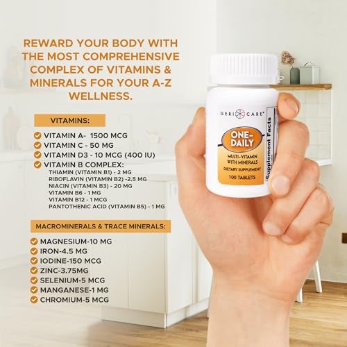 GeriCare One-Daily Multivitamins with Minerals for Men & Women (100 Tablets) by GeriCare| High-Potency Multi-Vitamin & Multimineral Dietary Supplement for Immunity, Energy| Complete Daily Nutritional Support - Image 4