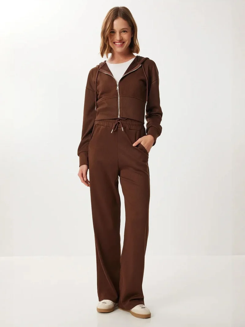 إسطنبول الساحرة ISTANBUL High Waist Zippered Two-Piece Coord Set