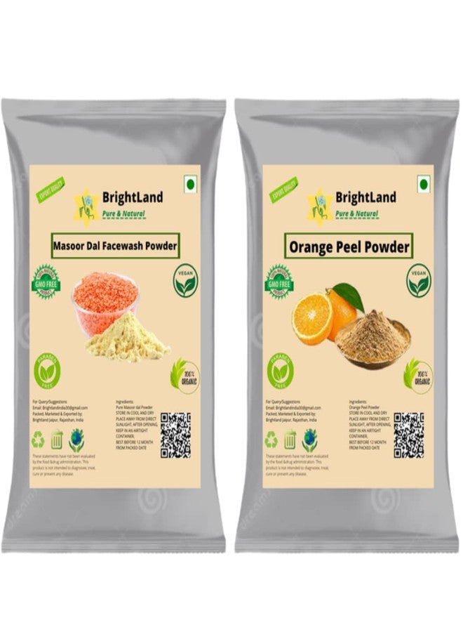 Orange Peel Powder And Masoor Dal Face Wash Powder For Face skin
