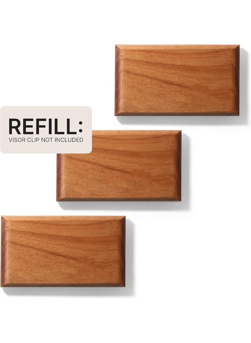 Arabest Car Air Freshener - The Original Wood Air Freshener - Car Odor Eliminator - Long Lasting Scent - Metal Clip - Essential Oils - Clean Ingredients - Variety 3 Pack Refill - NO CLIP INCLUDED - Image 4