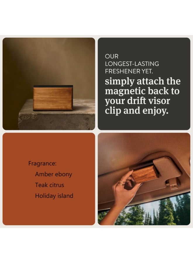 Arabest Car Air Freshener - The Original Wood Air Freshener - Car Odor Eliminator - Long Lasting Scent - Metal Clip - Essential Oils - Clean Ingredients - Variety 3 Pack Refill - NO CLIP INCLUDED - Image 3