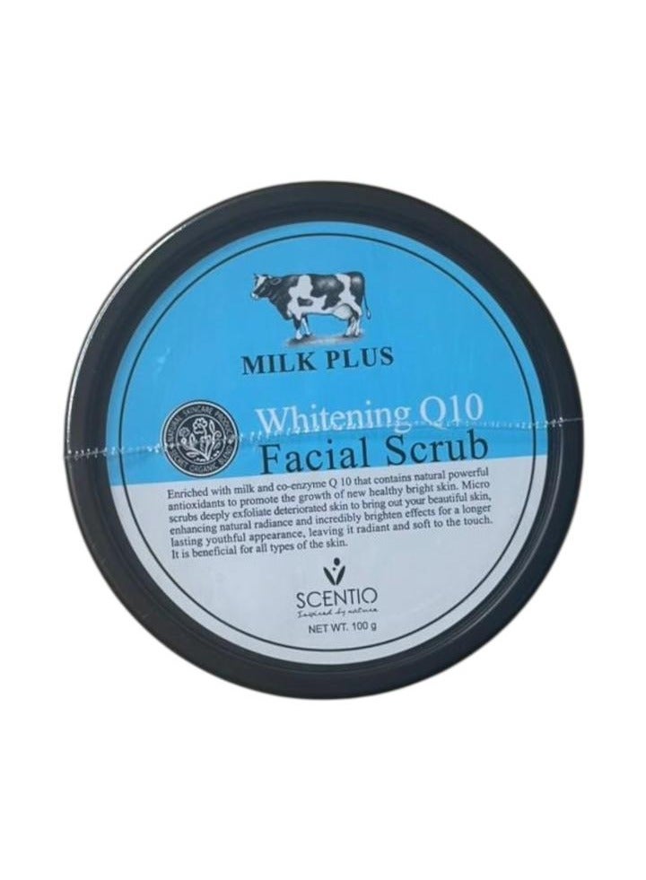 Milk plus whitening q10 facial scrub 100g