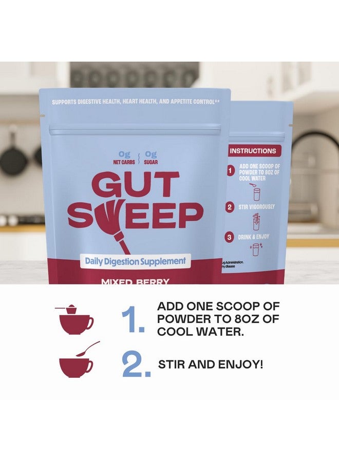 Gut Sweep - Daily Digestion Supplement - Psyllium Husk Fiber - Supports Appetite Control - Gluten Free & Plant Based - Keto & Paleo Friendly - 40 Servings - Mixed Berry - Image 2