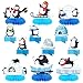 MiniInflat 12 Pcs Penguin Birthday Party Decoration Arctic Animals Honeycomb Centerpieces Winter Polar Bear Table Topper for Baby Baptism Birthday Party DecorationsPenguin - Image 2