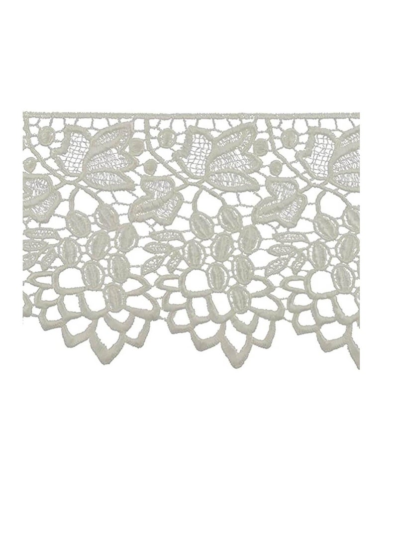 Grape Vine Edge Venice Lace Trim 5-1/2in Oyster - Image 2