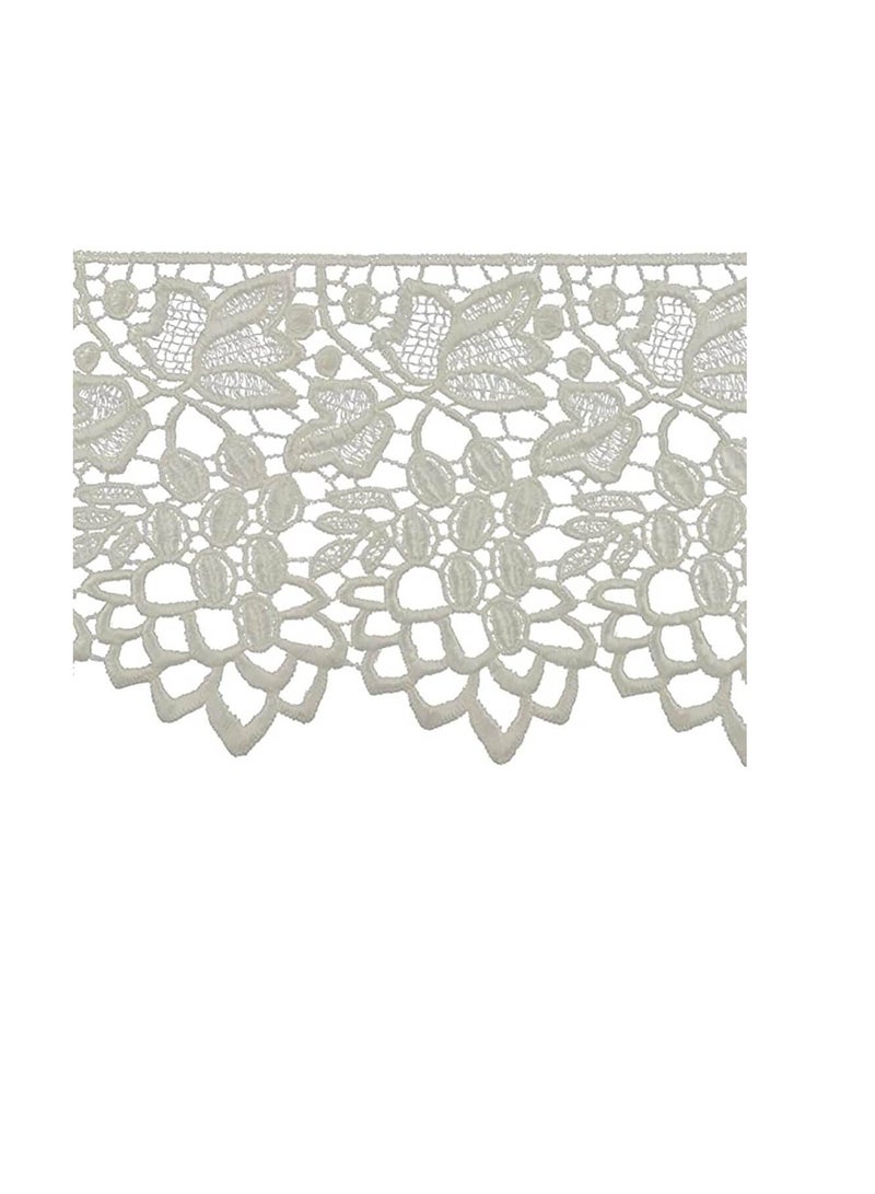 Grape Vine Edge Venice Lace Trim 5-1/2in Oyster - Image 1