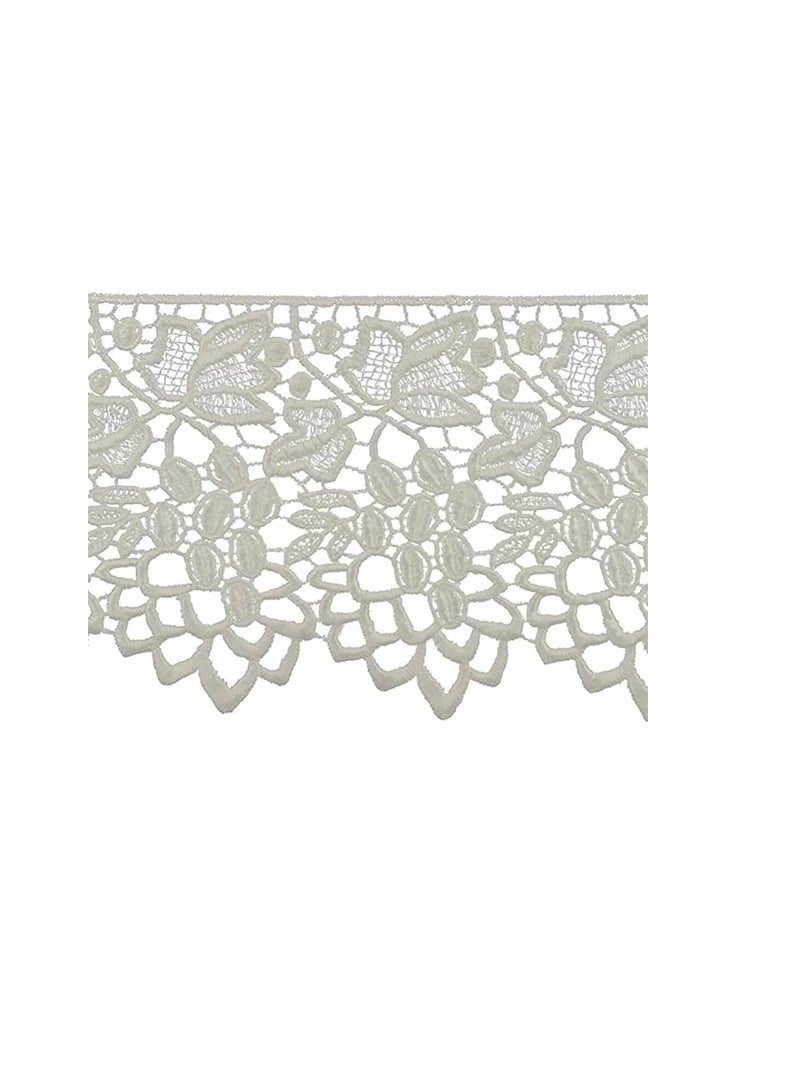 Grape Vine Edge Venice Lace Trim 5-1/2in Oyster - Image 3