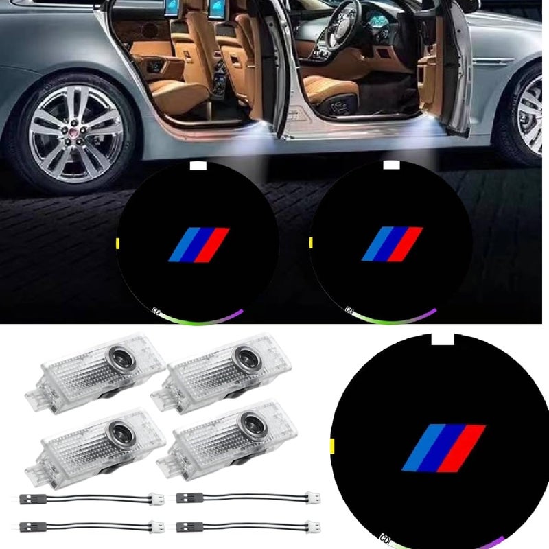 4PCS Car Door Lights Compatible with BMW 1 2 3 4 5 6 7 Series X1 X2 X3 X4 X5 X6 X7 Accessories - Image 1
