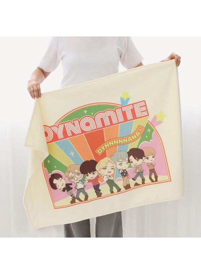 BT21 TinyTAN Dynamite Single Size Blanket Polyester 100 x 73 cm -Multicolour  - Image 4