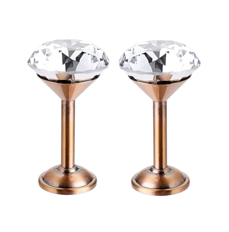 UNIQUELLA UNIQUELLA Crystal Curtain Hold Back 2 Pcs Clear Crystal Curtain Tieback Holder Wall Mounted Tassel Curtain Tieback Decorative Drapery Hold Back with Screws Rose Gold - Image 5