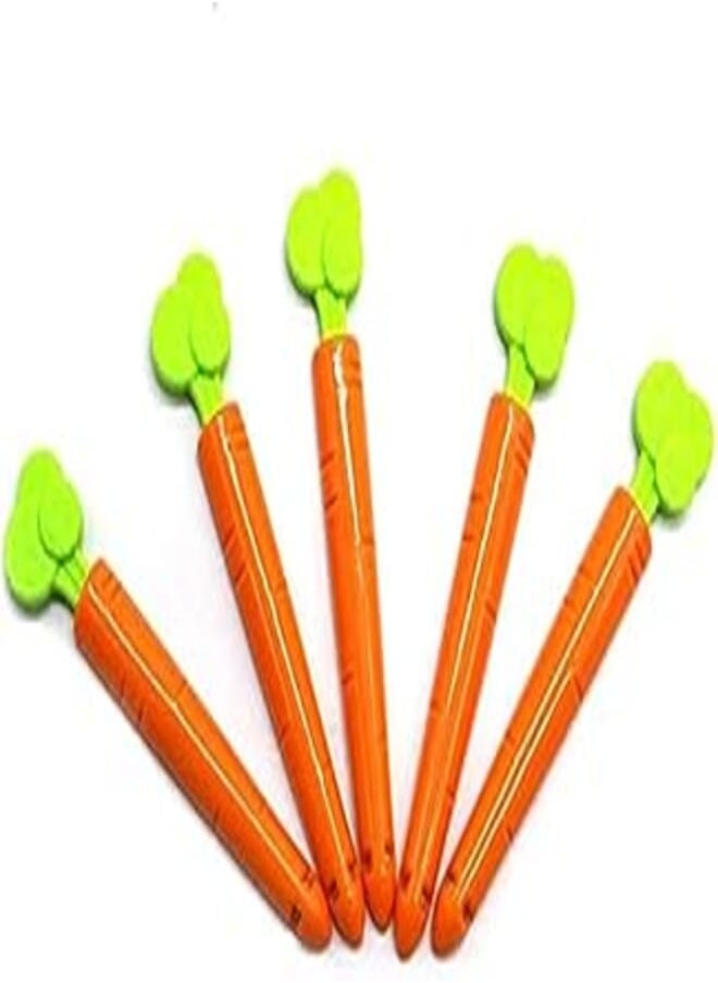 Losuya - Losuya 5pcs Cute Food Sealing Clips Carrot Shaped Sealing Clamp Food Bag - Image 1