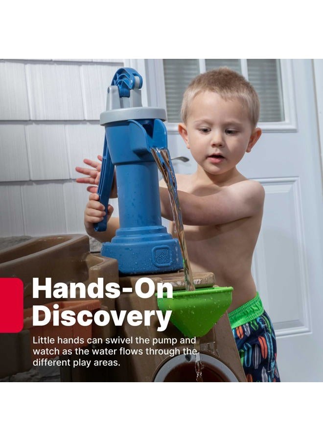 Step2 Pump & Splash Discovery Pond Plastic Paddling Pool for Kids | Garden Water Toy with 10 Piece Accessory Set - Image 5