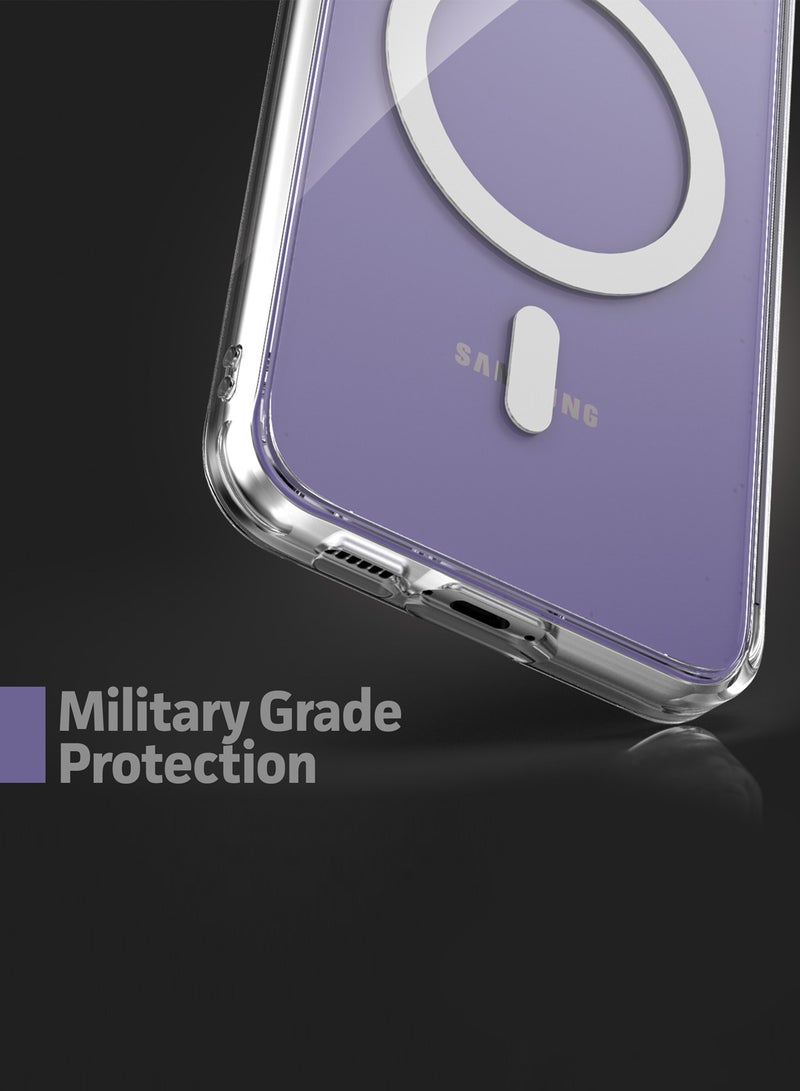 Wtech Magnetic Case Slim Transparent Flexible TPU Shockproof Magsafe Back Phone Case For Samsung Galaxy S23 FE 5G 2023 Clear - Image 5