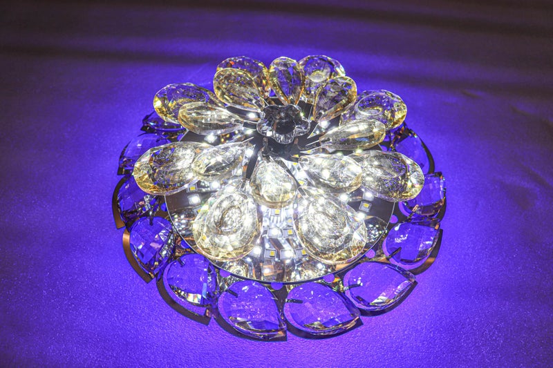 swanart Luxurious Crystal Flower Ceiling Light – Multi-Color, Rotational Design, Exquisite Decorative Lighting for Home and Event Decor - Image 1