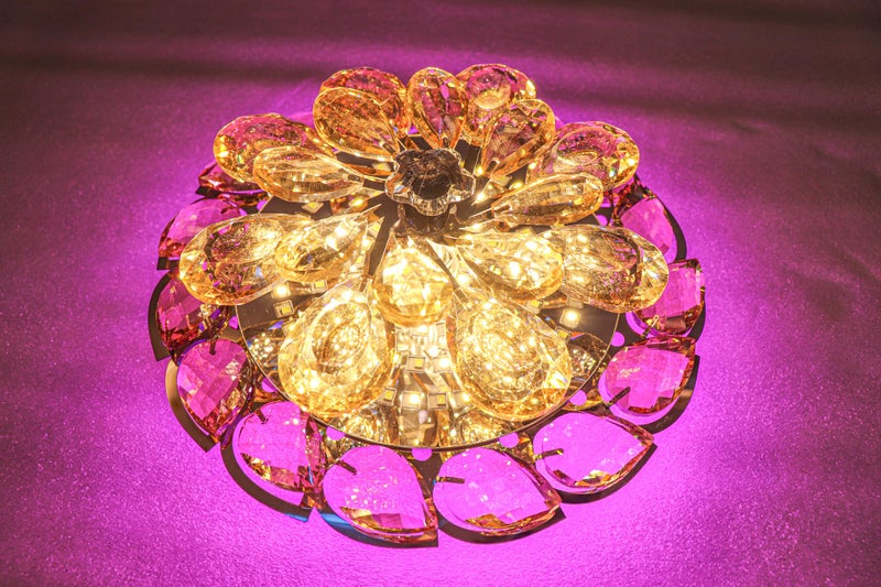 swanart Luxurious Crystal Flower Ceiling Light – Multi-Color, Rotational Design, Exquisite Decorative Lighting for Home and Event Decor - Image 4