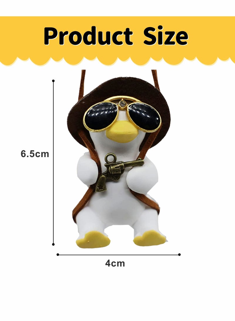 Loquat Swing Duck Car Ornament, Cute Duckling Automotive Rearview Mirror Interior，Pendant for Indoor Room Home Decor - Image 5